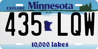 MN license plate 435LQW