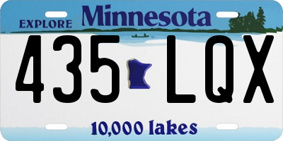 MN license plate 435LQX