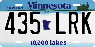 MN license plate 435LRK
