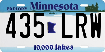 MN license plate 435LRW