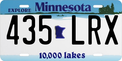 MN license plate 435LRX