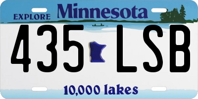 MN license plate 435LSB