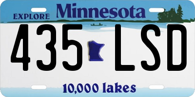 MN license plate 435LSD