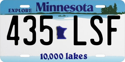 MN license plate 435LSF