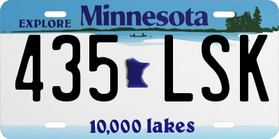 MN license plate 435LSK