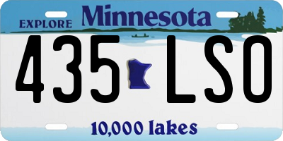 MN license plate 435LSO
