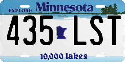 MN license plate 435LST