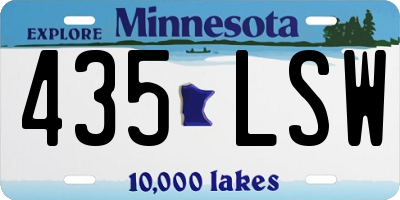 MN license plate 435LSW