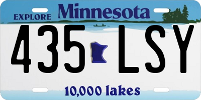 MN license plate 435LSY