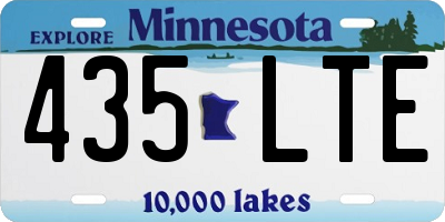 MN license plate 435LTE