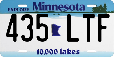 MN license plate 435LTF