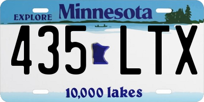 MN license plate 435LTX