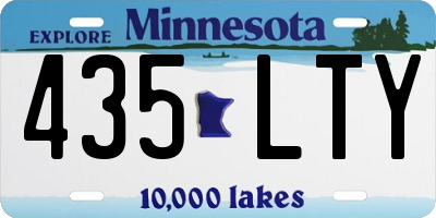MN license plate 435LTY