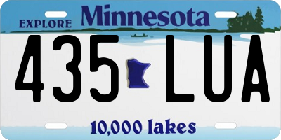 MN license plate 435LUA