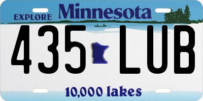 MN license plate 435LUB