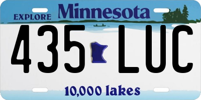MN license plate 435LUC
