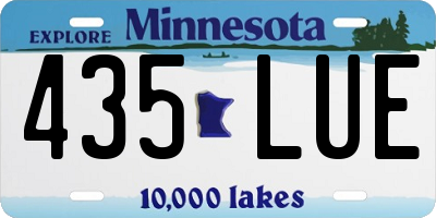 MN license plate 435LUE