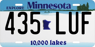 MN license plate 435LUF