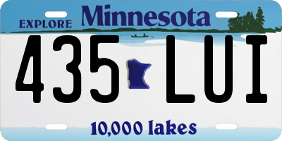 MN license plate 435LUI