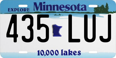 MN license plate 435LUJ