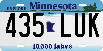 MN license plate 435LUK
