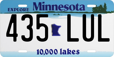MN license plate 435LUL