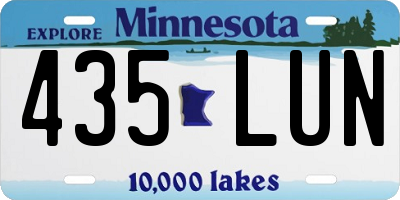 MN license plate 435LUN