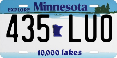 MN license plate 435LUO