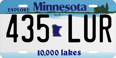 MN license plate 435LUR