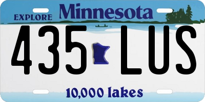 MN license plate 435LUS