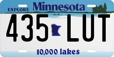 MN license plate 435LUT