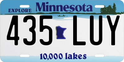 MN license plate 435LUY