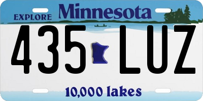 MN license plate 435LUZ