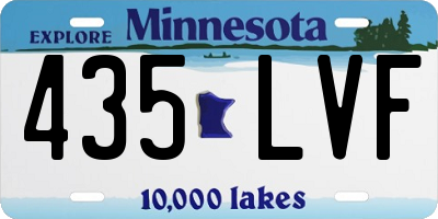 MN license plate 435LVF