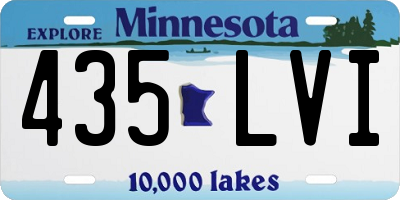 MN license plate 435LVI
