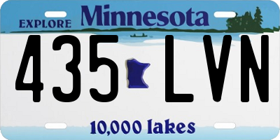 MN license plate 435LVN
