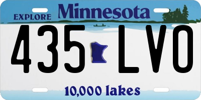 MN license plate 435LVO