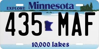 MN license plate 435MAF