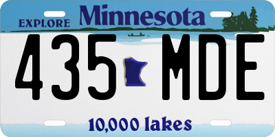 MN license plate 435MDE