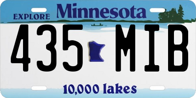 MN license plate 435MIB