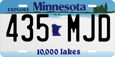 MN license plate 435MJD