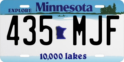 MN license plate 435MJF