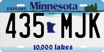 MN license plate 435MJK
