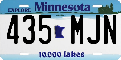MN license plate 435MJN