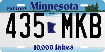 MN license plate 435MKB