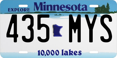 MN license plate 435MYS
