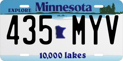 MN license plate 435MYV