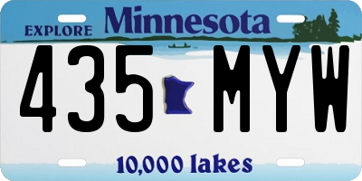 MN license plate 435MYW