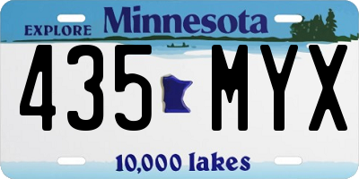MN license plate 435MYX