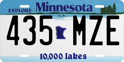 MN license plate 435MZE